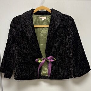Moods Women’s Cropped Boucle Evening Jacket Size XS